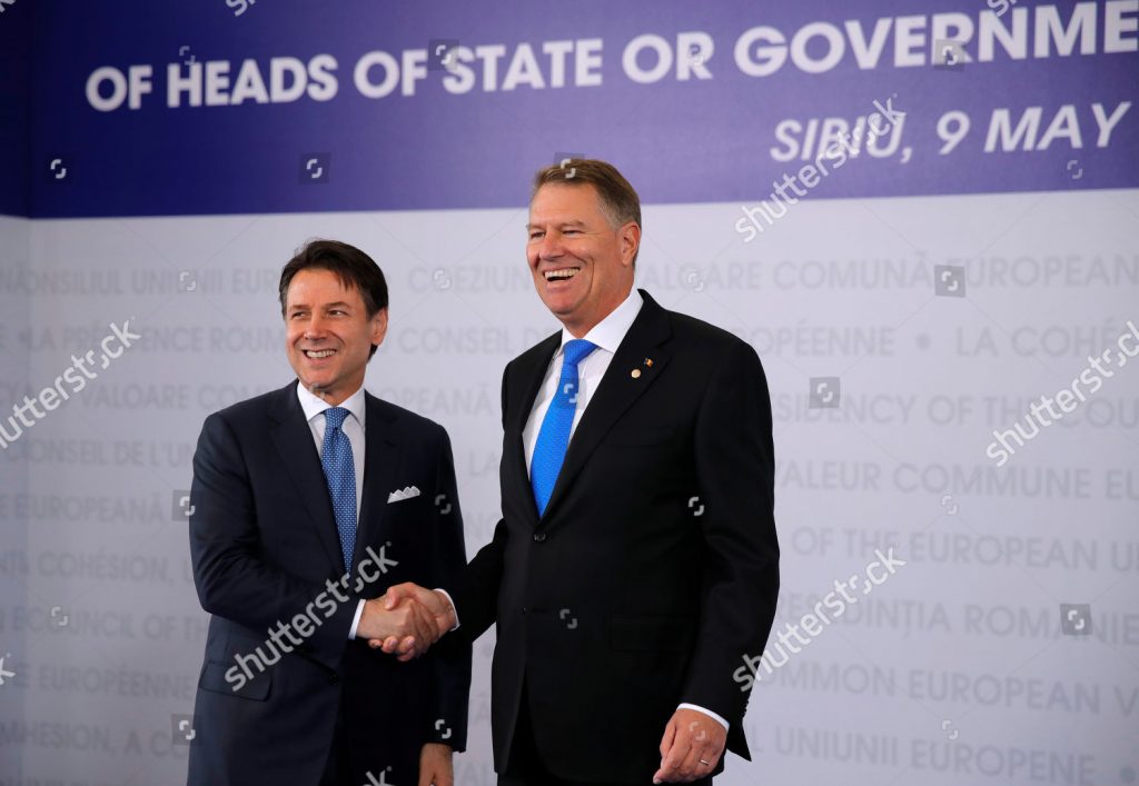 Presidente del consiglio Conte a Sibiu