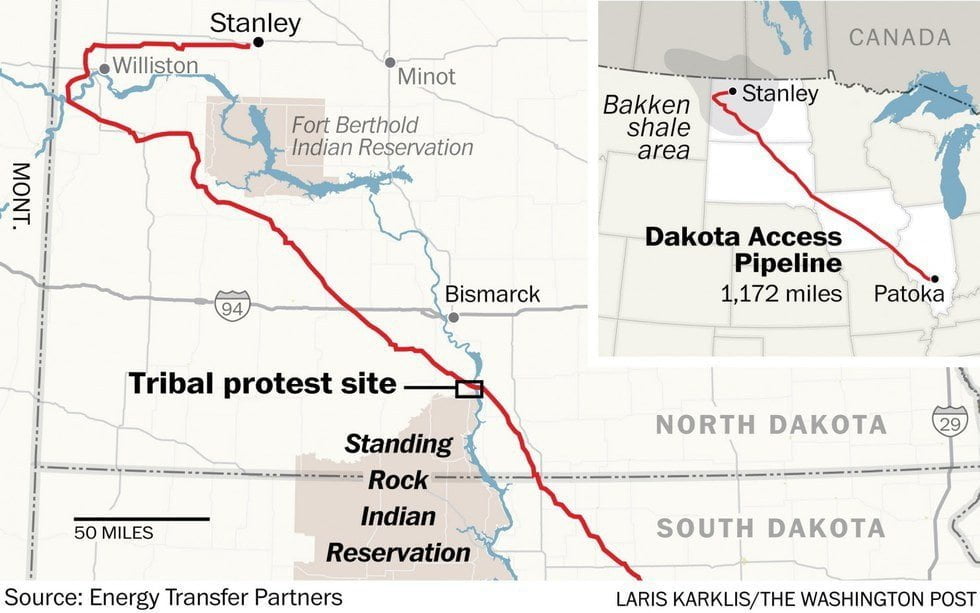 Dakota Access Pipeline map